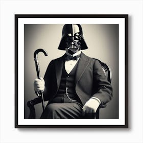 Darth Vader 1930's Black And White Portrait Star Wars Art Print Art Print