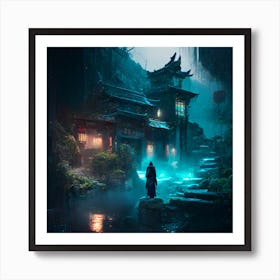 Myeera Cyber Punk Style Ancient City Street Samurai Ninja Medit F5640427 F49d 452f 89af E4d84b77bcf8 1 Art Print