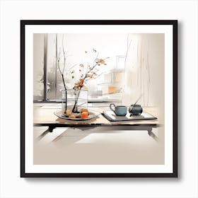 Asian Interior Design Art Print