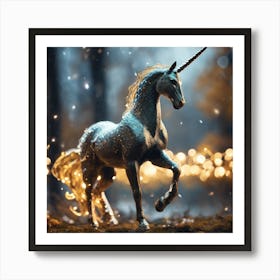 Unicorn In The Forest Art Print