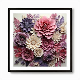 Paper Flower Wall Art 4 Art Print