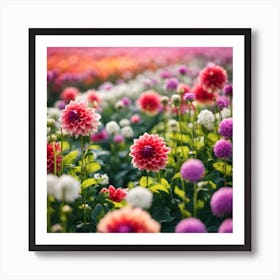 Dahlias Art Print