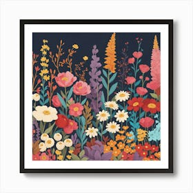 Wildflowers Canvas Art Art Print