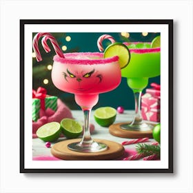 Thee grinch Margaritas Art Print