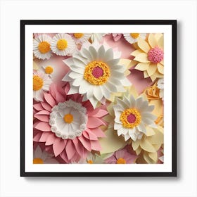 Paper Flowers 1 Art Print