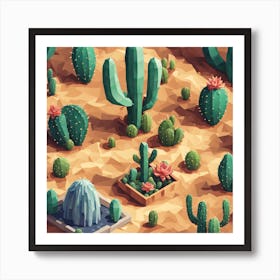 Low Poly Desert Art Print