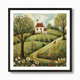 'Farm House' Art Print