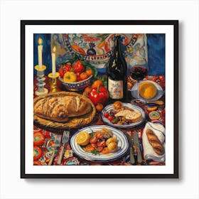 Trattoria Del Sannio Trattoria Italian Food Kitchen Art Print