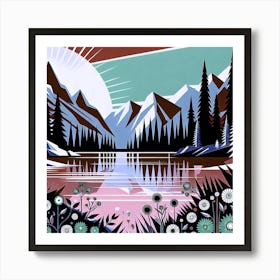 Saskatchewan Art Deco Art Print