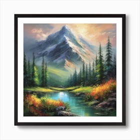 Mountain Scene Art Print