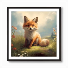 Fox In The Forest Art Print