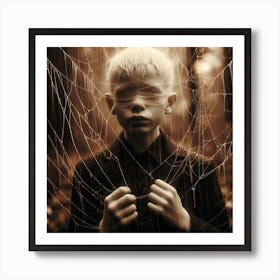 Boy In A Spider Web Art Print