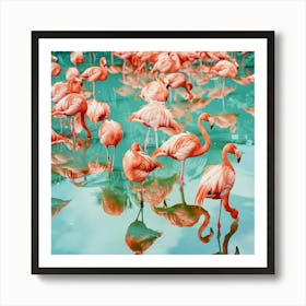 Flamingos Art Print