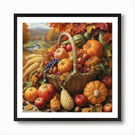 Harvest Basket Art Print