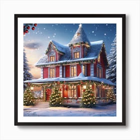 Christmas House 156 Art Print