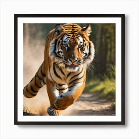 Tiger Running Art Print