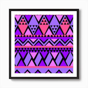 Seamless Purple Pink Pattern Art Print