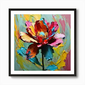 Colorful Flower Painting 2 Art Print