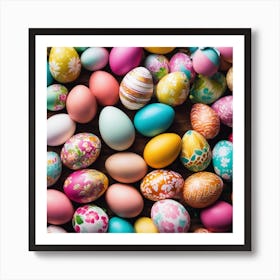 Colorful Easter Eggs 1 Art Print