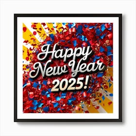 Happy New Year 2025 1 Art Print