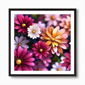 Flowers Wallpaper 5 Art Print