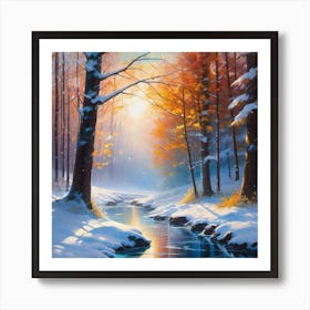 Winter In The Woods 1 Art Print