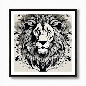 Lion Tree 1 Art Print