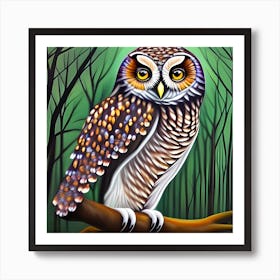 Forest Owl Art Print