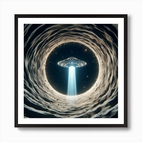 UFO view from a wormholes Art Print