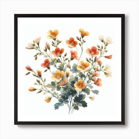 Flowers of Indian cress 3 Art Print