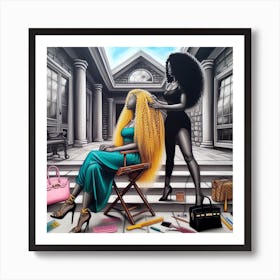 'The Hairdresser' 4 Art Print