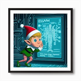 Elf On The Shelf 1 Art Print