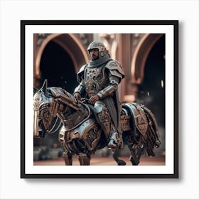 Knight On Horseback Art Print