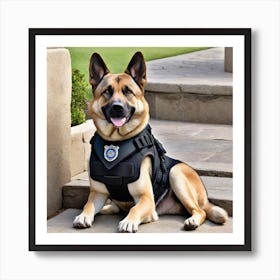 Police Dog 1 Art Print