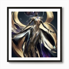 Enigmatic Elegance: The Mesmerizing Wormhole Wrangler Art Print