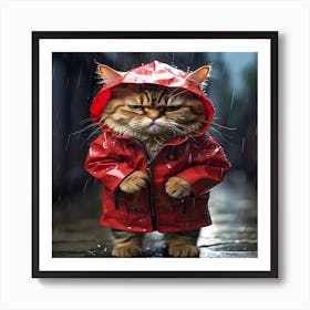 Rainy Day Cat Art Print