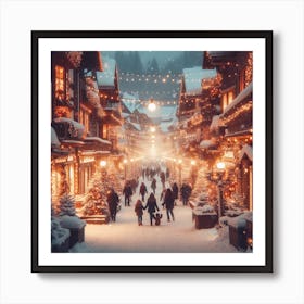 Christmas Village Art Print