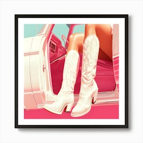 Cowboy Boots 1 Art Print