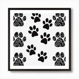 paw print clip art Art Print