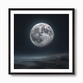 Leonardo Diffusion Xl Portrait Of The Moon 1 Art Print