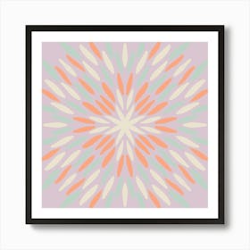 Petal Burst - pastel pink and peach Art Print