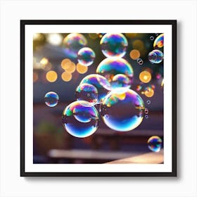 Bubbles In The Air 7 Art Print