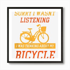 Thinking About Cycling Sustainable Mobility Bicycle Art Print