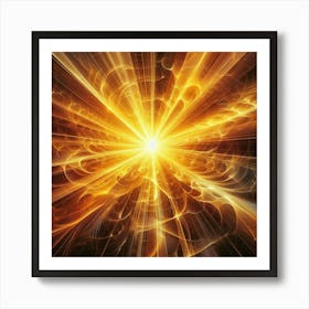 Golden Burst Art Print