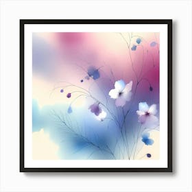 Watercolor Flowers 12 Art Print