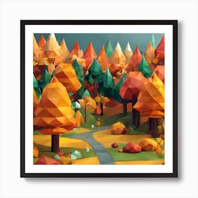 Polygonal Art Art Print