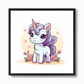 Cute Unicorn 137 Art Print