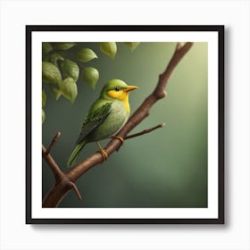 Bird On A Branch 11 Art Print