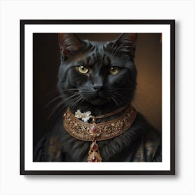 Renaissance Cat Art Print