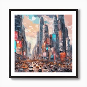 Cityscape Painting Art Print